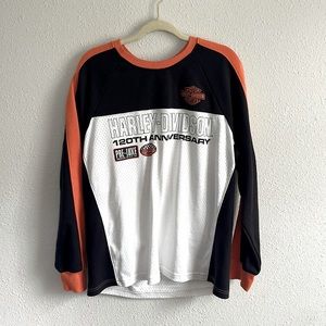 HARLEY-DAVIDSON Mens 120th Anniversary Long Sleeve Riding Jersey {Size L}